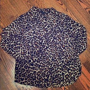 J Crew leopard top